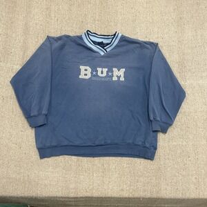 Vintage BUM Equipment Sweatshirt Men Extra Large Blue 2000s B.U.M. Equipment
